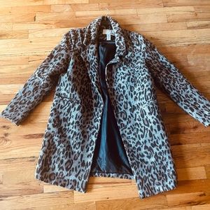 Animal print grey & black jacket.
